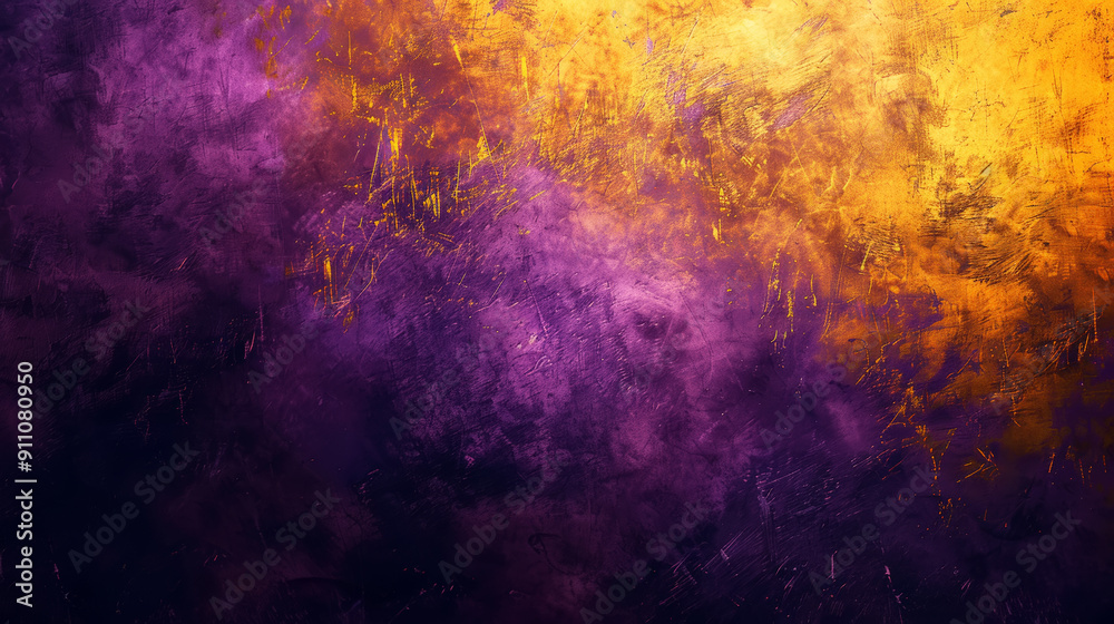 Wallpaper or web banner background, grunge gradient from yellow to violet, grainy texture effect. Generative AI Wallpaper or web banner background, grunge gradient from yellow to violet, grainy texture effect. Generative AI