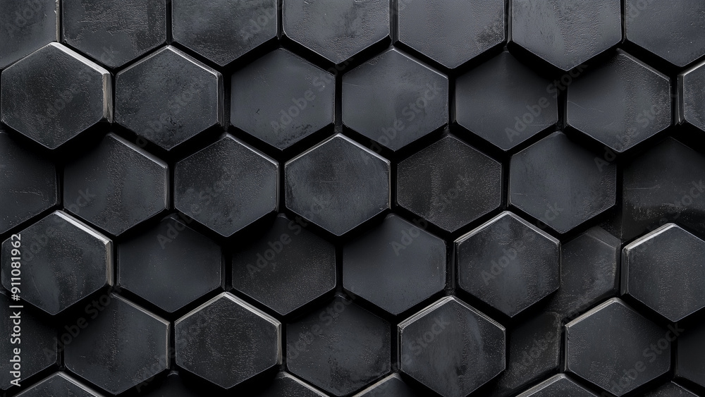 Interlocking Black Hexagons Interlocking Black Hexagons