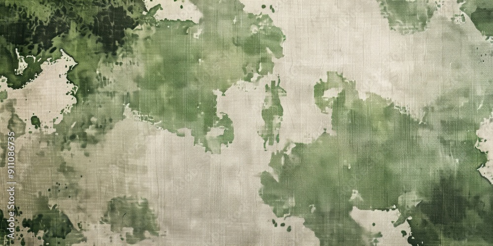 Obraz premium Modern Green Camo Design, Stylish Military Camouflage Art