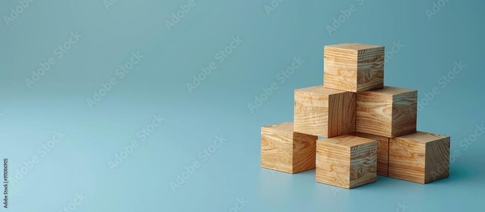Wooden blocks with a blue backdrop and special order message create a meaningful conceptual image with ample copy space Wooden blocks with a blue backdrop and special order message create a meaningful conceptual image with ample copy space