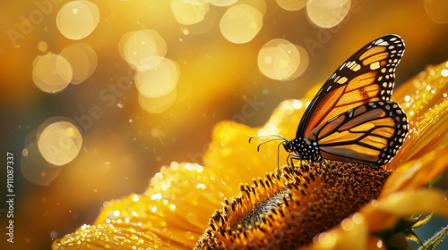 Close-up of a monarch butte...