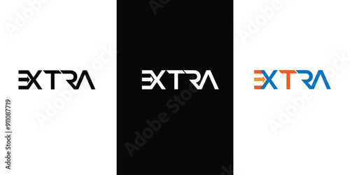 EXTRA TYPOGRAPHY LETTERING LOGO BRAND IDENTITY WITH SPECIAL CHARECTER