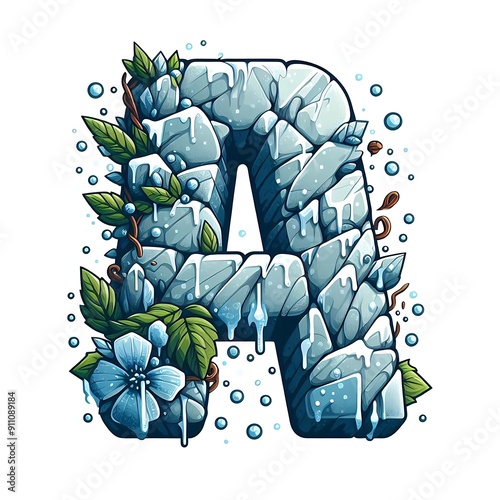 letter A with graffity style