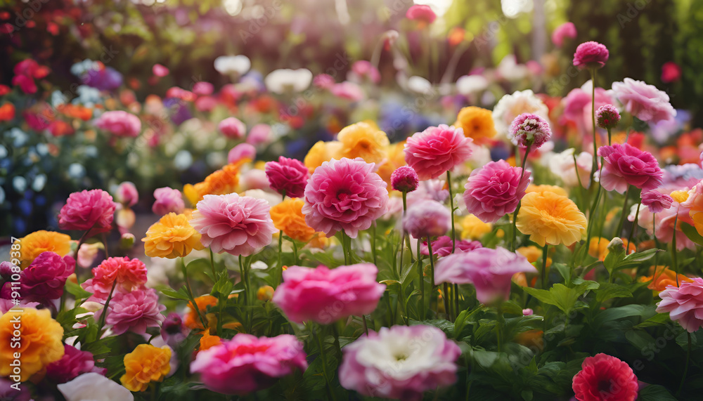 Dahlia Dreamscape: A Serene Garden of Colorful Blooms Dahlia Dreamscape: A Serene Garden of Colorful Blooms