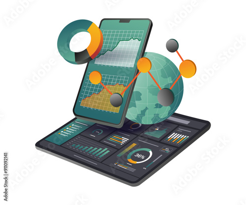 A photo of a team of developers working on a mobile app, showcasing mobile app development services