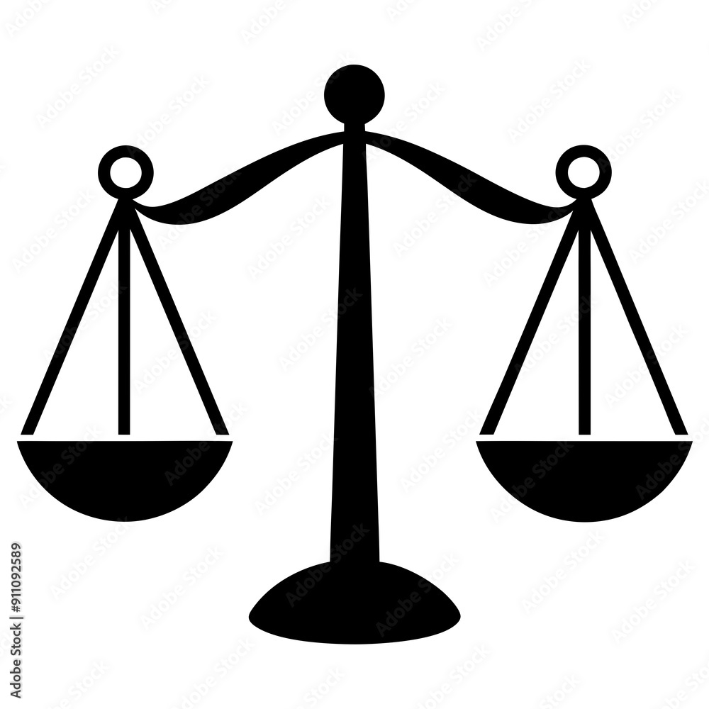Scales (Justice) vector silhouette Scales (Justice) vector silhouette