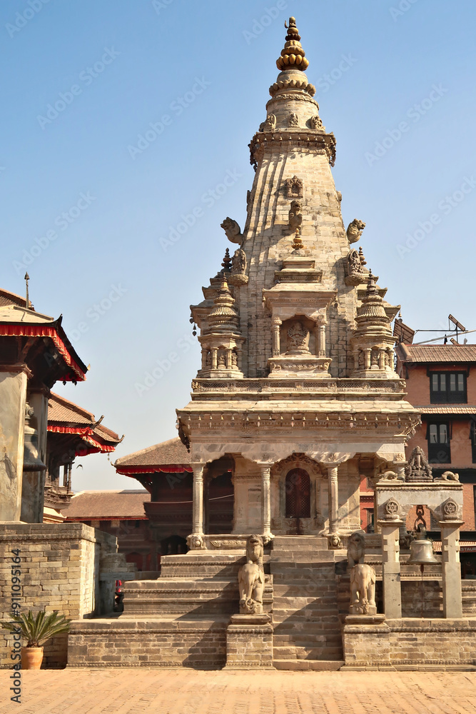 The elaborate Nritya, Nrtya Vatsala, Vatsala Durga, Devi Temple on Durbar Square, Bhaktapur, Nepal The elaborate Nritya, Nrtya Vatsala, Vatsala Durga, Devi Temple on Durbar Square, Bhaktapur, Nepal