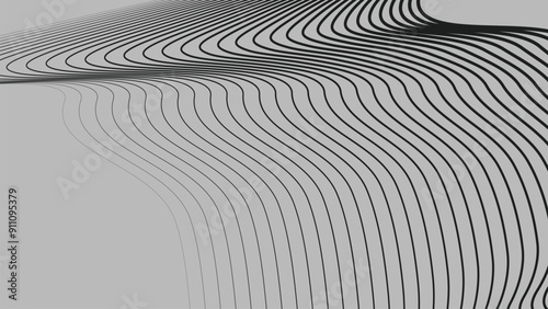 Black curve stripes lines abstract background for backdrop or presentation