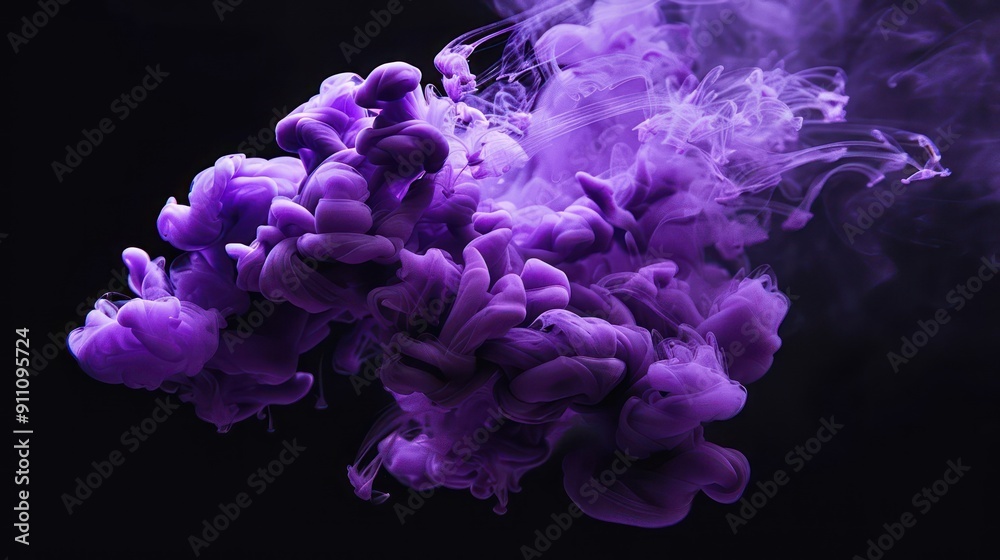 Close up of pink smoke on black background Close up of pink smoke on black background