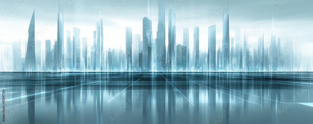 A city skyline with a large body of water in the background. The city is lit up with bright lights, giving it a futuristic and modern feel A city skyline with a large body of water in the background. The city is lit up with bright lights, giving it a futuristic and modern feel