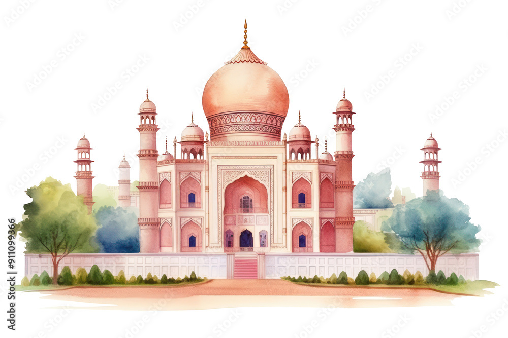 Fototapeta premium PNG India architecture building dome.