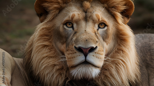 close up of a lion