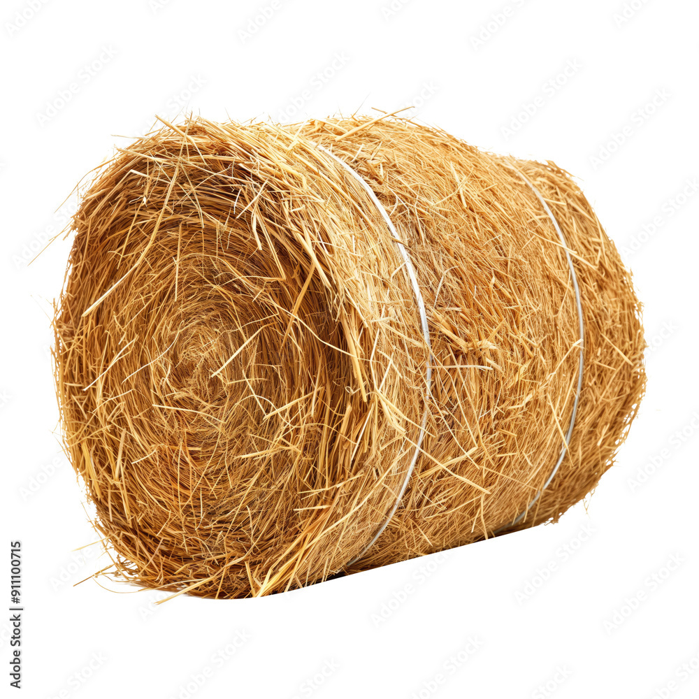 roll of hay isolated on transparent white background, clipping path roll of hay isolated on transparent white background, clipping path
