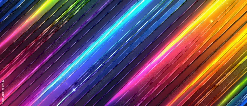 Vibrant abstract background with dynamic diagonal lines in a spectrum of colors. Perfect for creative and digital designs. Vibrant abstract background with dynamic diagonal lines in a spectrum of colors. Perfect for creative and digital designs.
