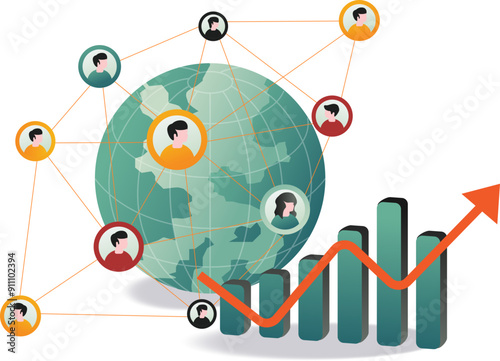 A visual guide illustrating effective social media strategies for business growth, emphasizing analytics and networking techniques