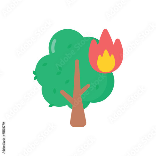 Forest fire vector icon