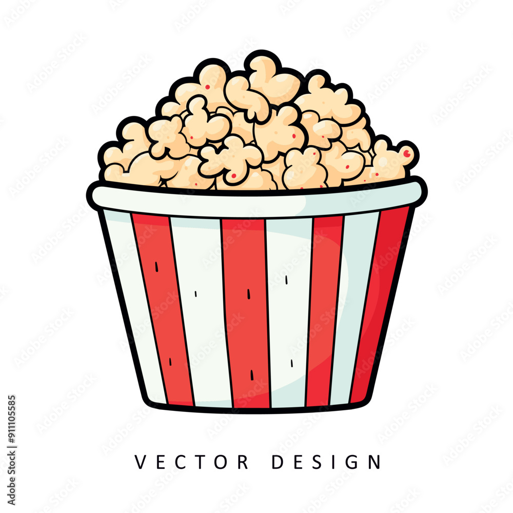 sweet tasty popcorn vector design illustration sweet tasty popcorn vector design illustration