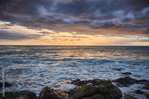 Beautiful sunset over the ocean