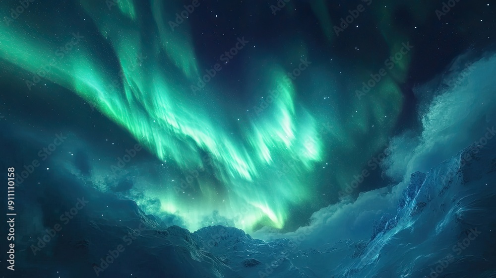 Magnificent northern lights, showcasing the aurora borealis with intense colors and patterns in the night sky Magnificent northern lights, showcasing the aurora borealis with intense colors and patterns in the night sky