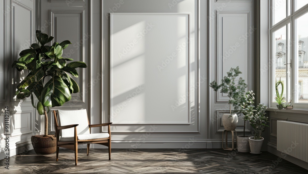 Minimalist Interior Design with a Large Blank Canvas Minimalist Interior Design with a Large Blank Canvas