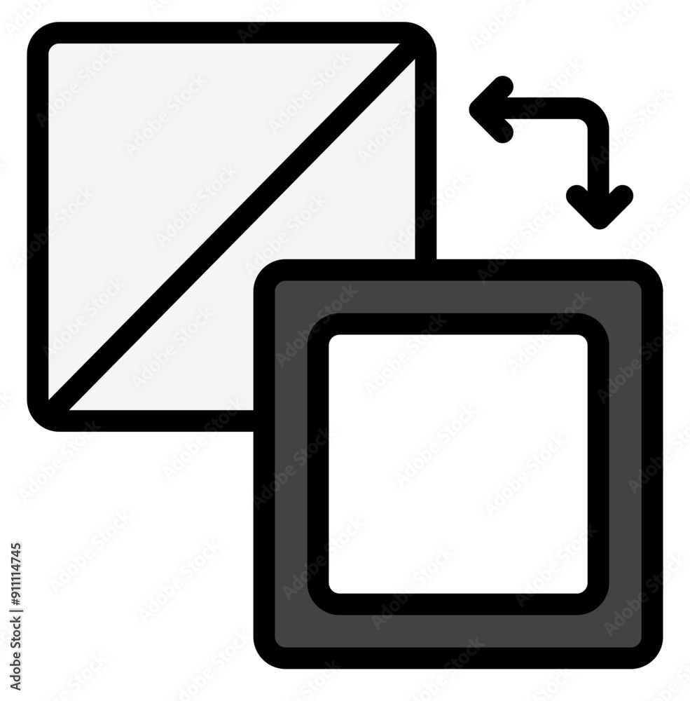 Fill and Stroke Icon in Filled Line Style Fill and Stroke Icon in Filled Line Style