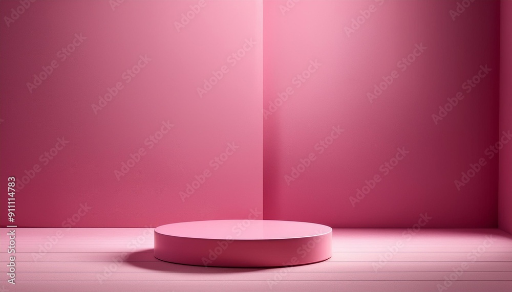 Minimal Pink Platform: Perfect for Product Presentation Minimal Pink Platform: Perfect for Product Presentation