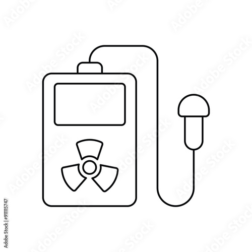 Radiation detector vector icon