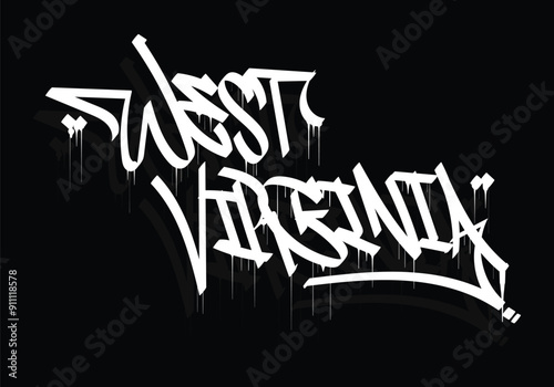 WEST VIRGINIA graffiti tag style