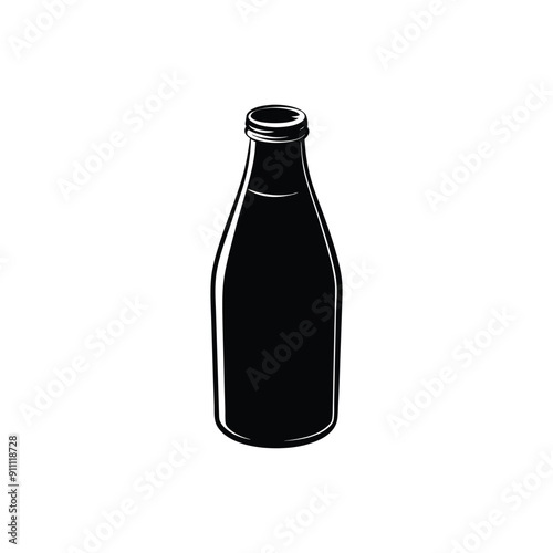 milk bottle silhouette