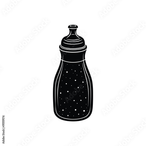 baby milk bottle silhouette

