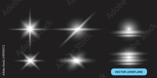 vector light sweep collection. lights and sparkles