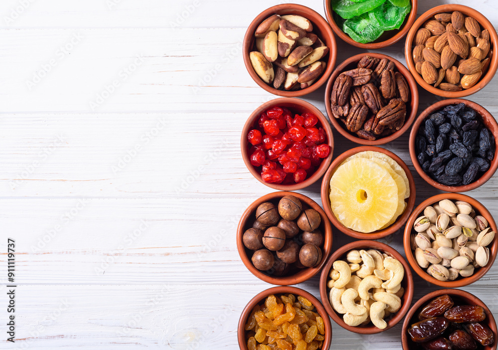 Mix of dried and candied fruits and nuts Mix of dried and candied fruits and nuts