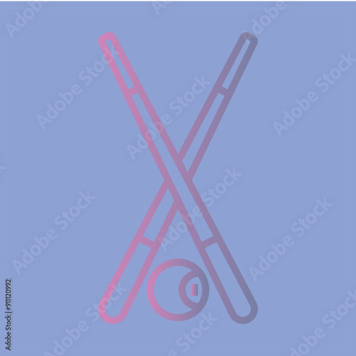 Pool Cue Icon Design