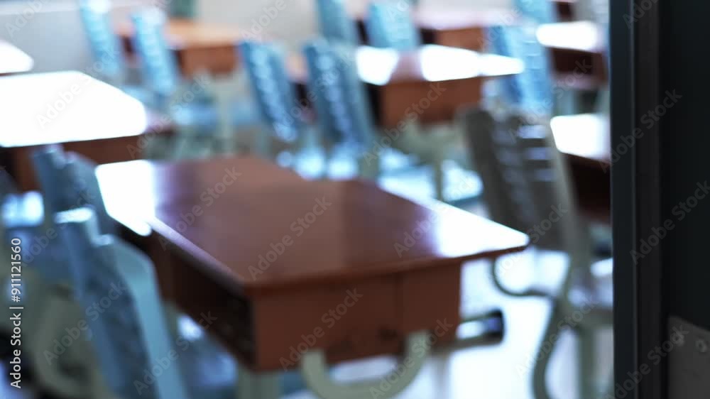 Modern classroom in the school