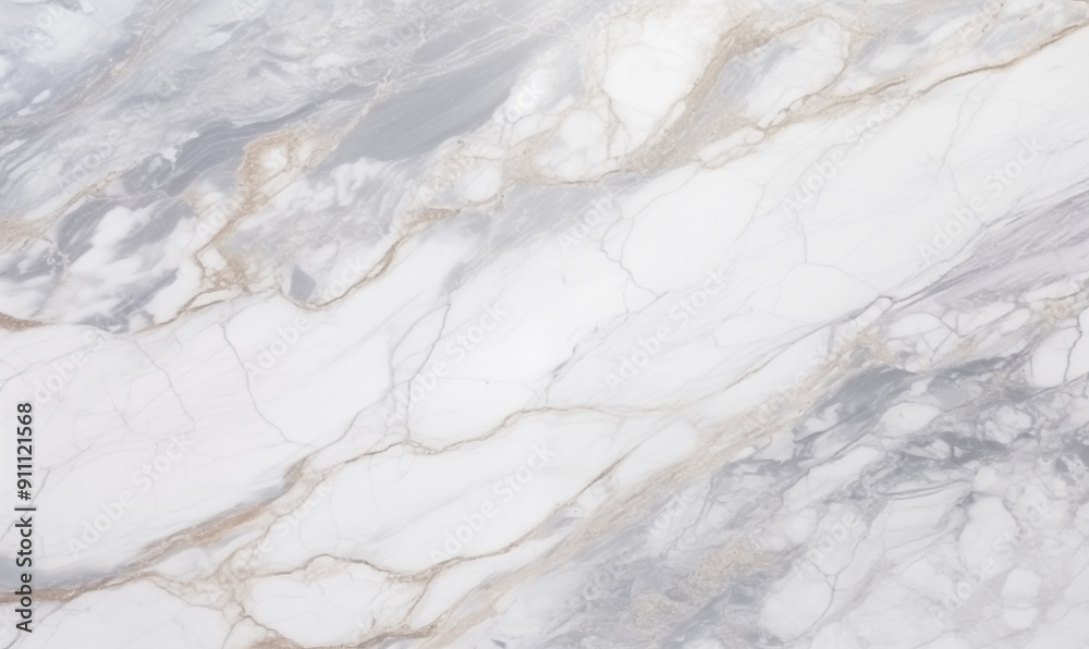 Obraz premium High-resolution white and gray marble pattern with natural veins, offering an elegant surface for kitchen and bathroom tiles, as well as for luxurious interior decor projects.