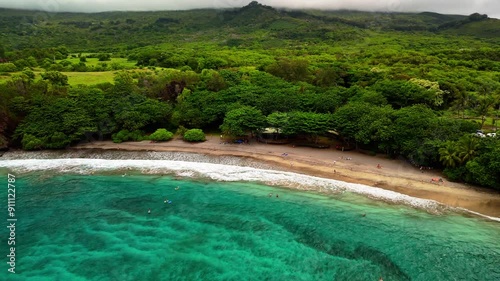 Aerial Views of Hamoa Beach: Maui’s Scenic Escape photo