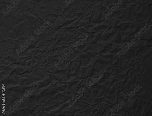 A background made of black crumpled paper