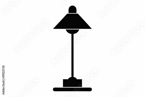 silhouette of floor lamp vector illustration