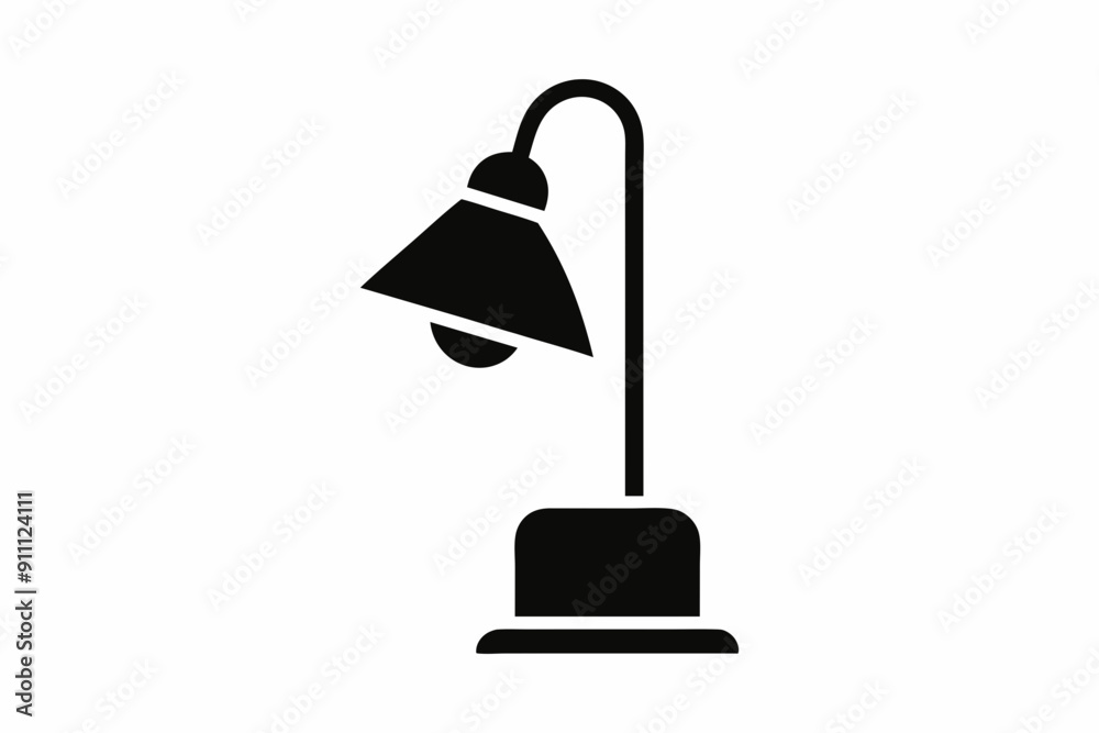 silhouette of floor lamp vector illustration
