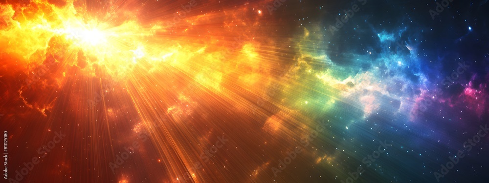 Colorful Crystal Rainbow Light Flare. Dynamic and vibrant colors theme concept Colorful Crystal Rainbow Light Flare. Dynamic and vibrant colors theme concept