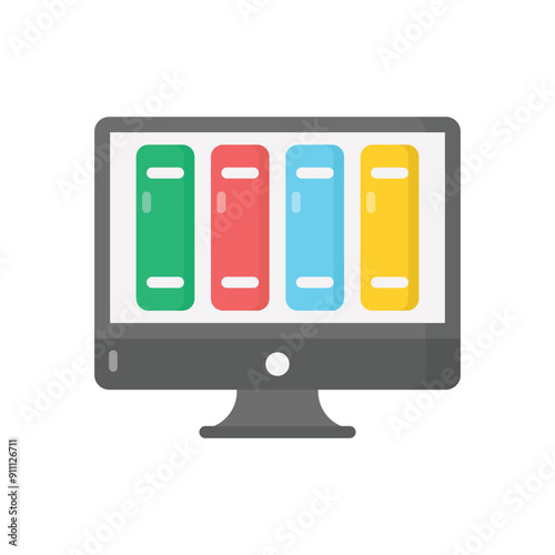Digital Library vector icon