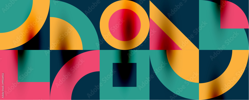 Neo memphis geometric pattern with circles, squares. Pop art abstract background for covers, banners, flyers and posters and other templates Neo memphis geometric pattern with circles, squares. Pop art abstract background for covers, banners, flyers and posters and other templates