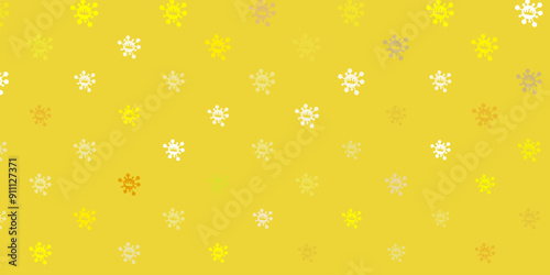 Light green, yellow vector template with flu signs.