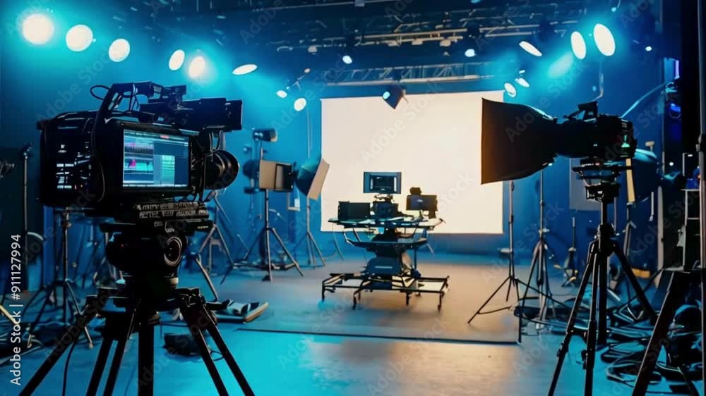 video camera and tripod