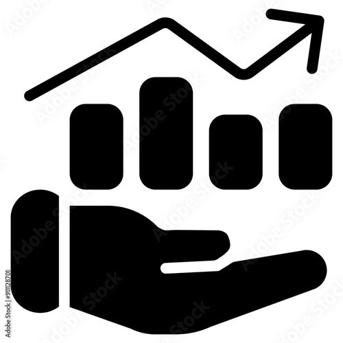 Investment Icon in Solid Style