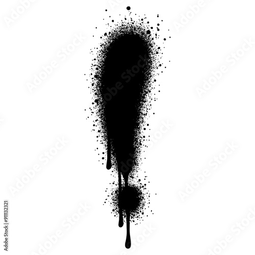 Spray Painted Graffiti exclamation mark Sprayed isolated with a white background.Vector illustration.