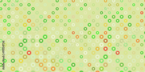 Dark green, yellow vector template with flu signs.