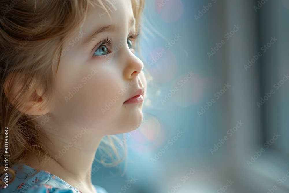 AI generated picture of cute adorable child girl on a medical checkup in clinic AI generated picture of cute adorable child girl on a medical checkup in clinic