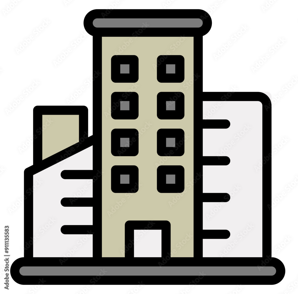 Real Estate Icon in Filled Line Style Real Estate Icon in Filled Line Style