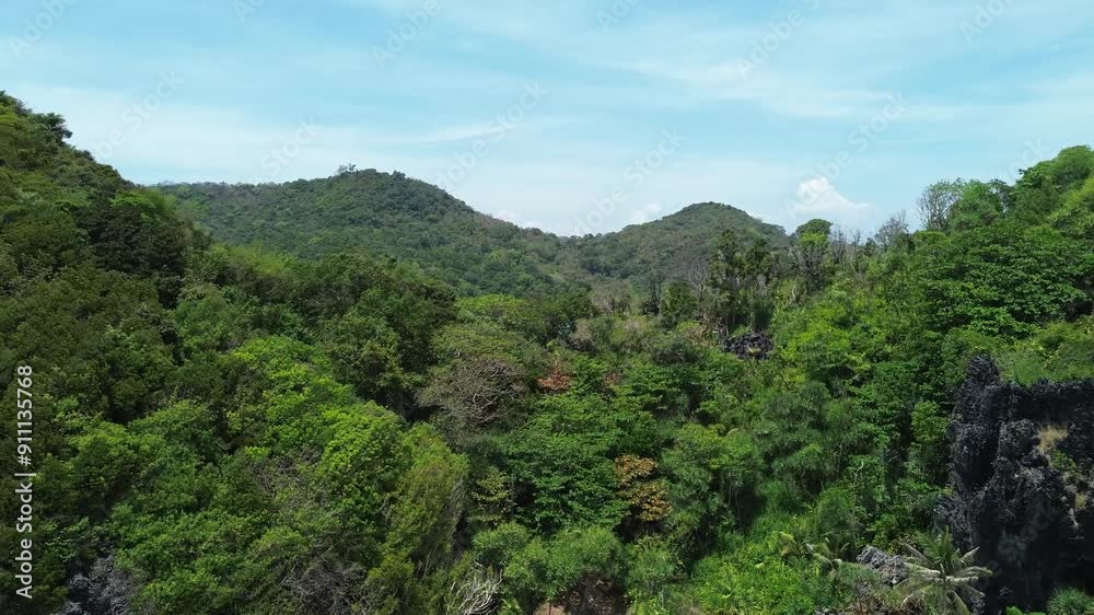 Nature of Phi Phi Don island, view from above of a tropical island in the south of Thailand, 4k Nature of Phi Phi Don island, view from above of a tropical island in the south of Thailand, 4k